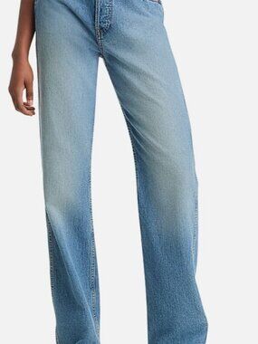 Re/Done Women's Blue 90s High Rise Loose Fit Jeans Pants Size 25